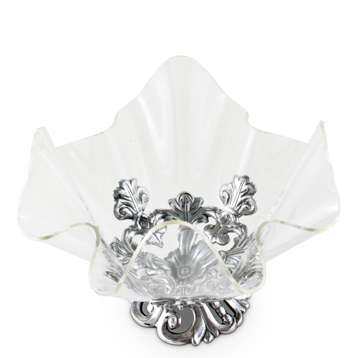 Arthur Court Fleur De Lis Fleur-De-Lis Stand Acrylic Bowl 11