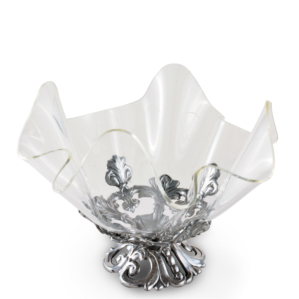 Arthur Court Fleur De Lis Fleur-De-Lis Stand Acrylic Bowl 11