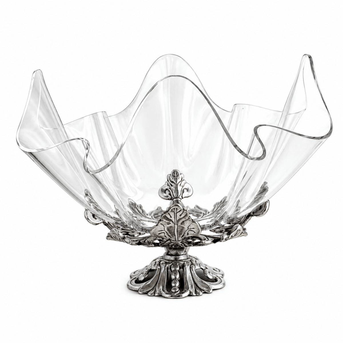 Arthur Court Fleur De Lis Fleur-De-Lis Stand Acrylic Bowl 14