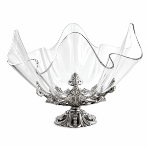 Arthur Court Fleur De Lis Fleur-De-Lis Stand Acrylic Bowl 14
