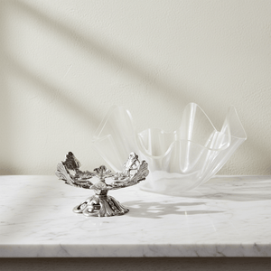 Arthur Court Fleur De Lis Fleur-De-Lis Stand Acrylic Bowl 14