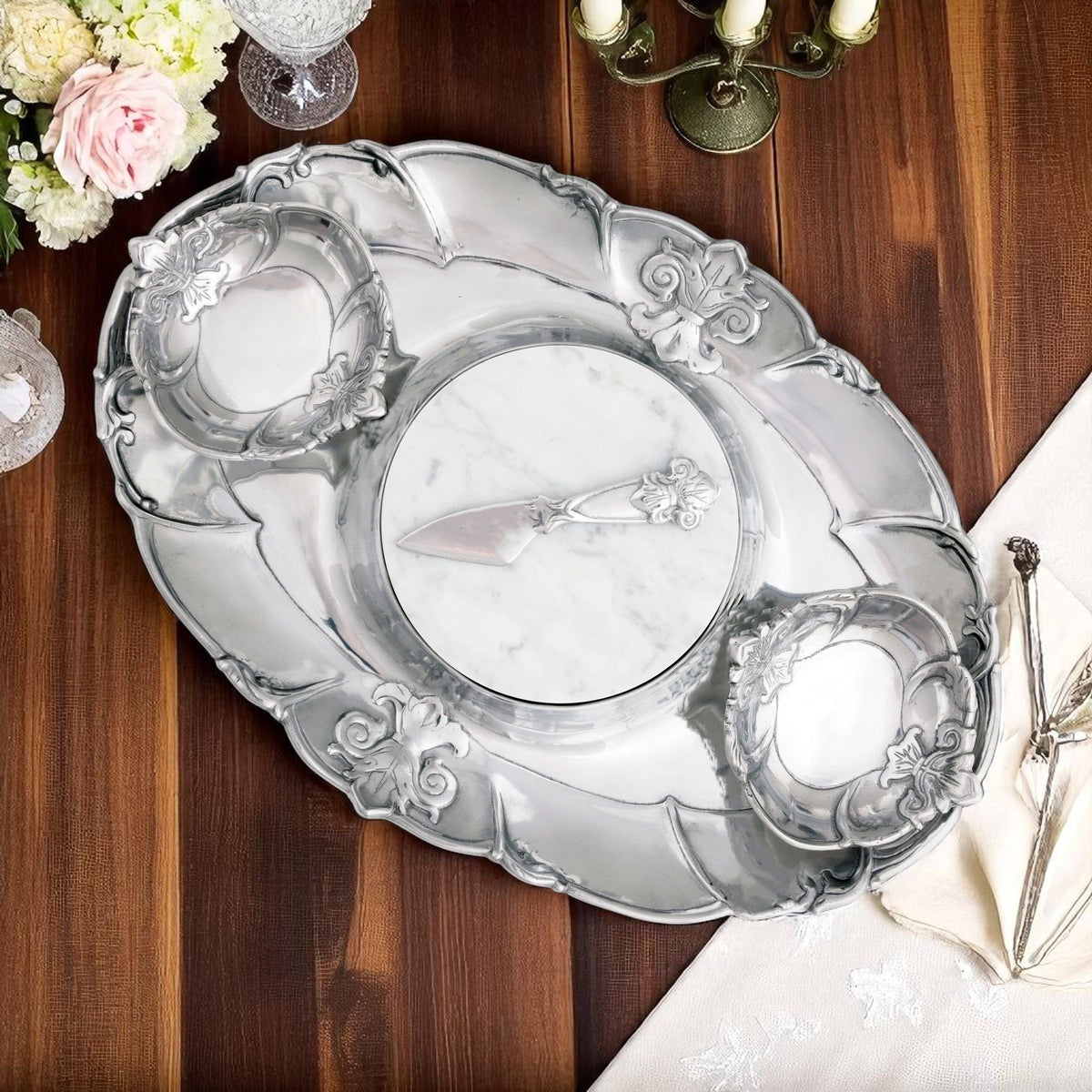 Arthur Court Fleur De Lis Fleur-De-Lis Tray Entertainment