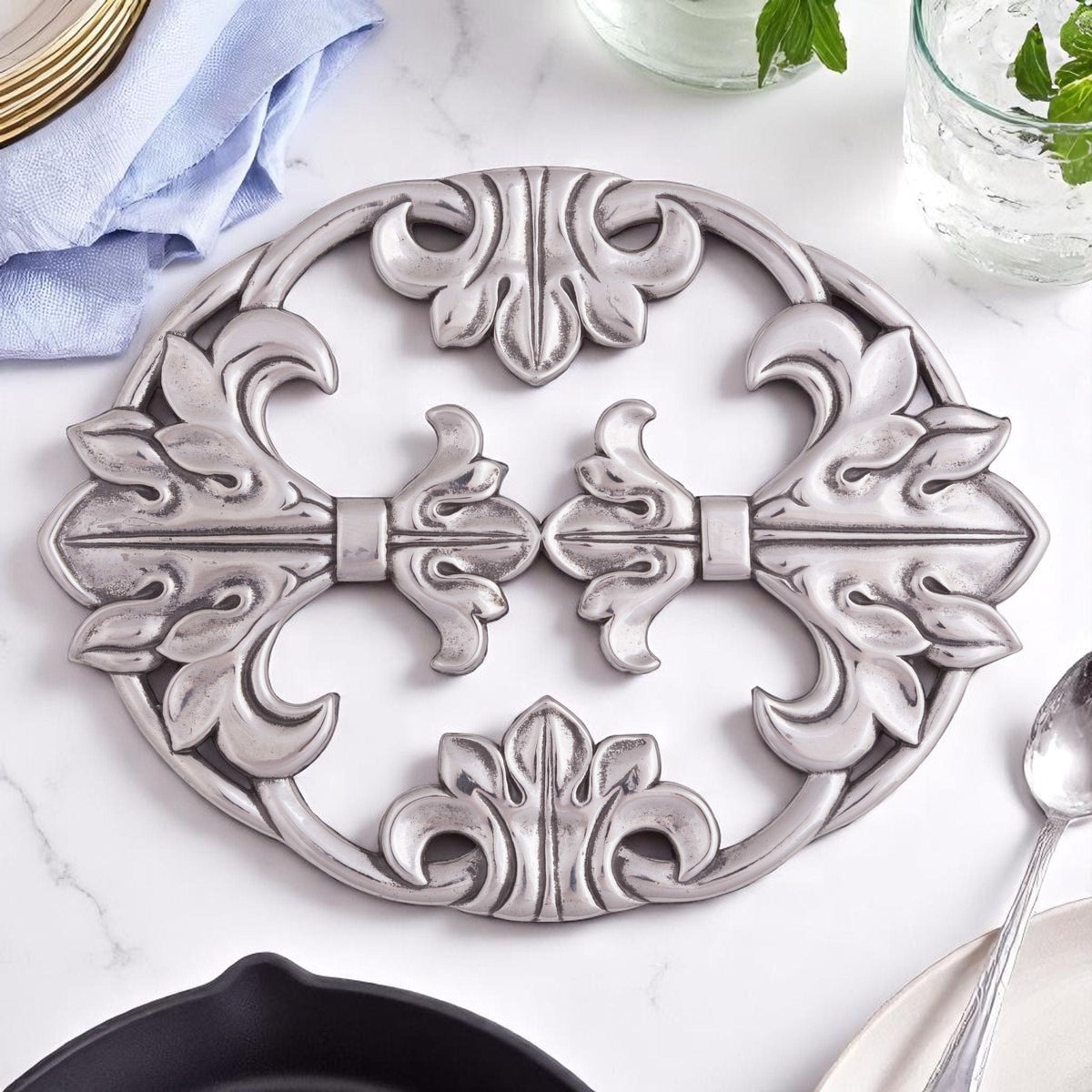Arthur Court Fleur De Lis Fleur-De-Lis Trivet