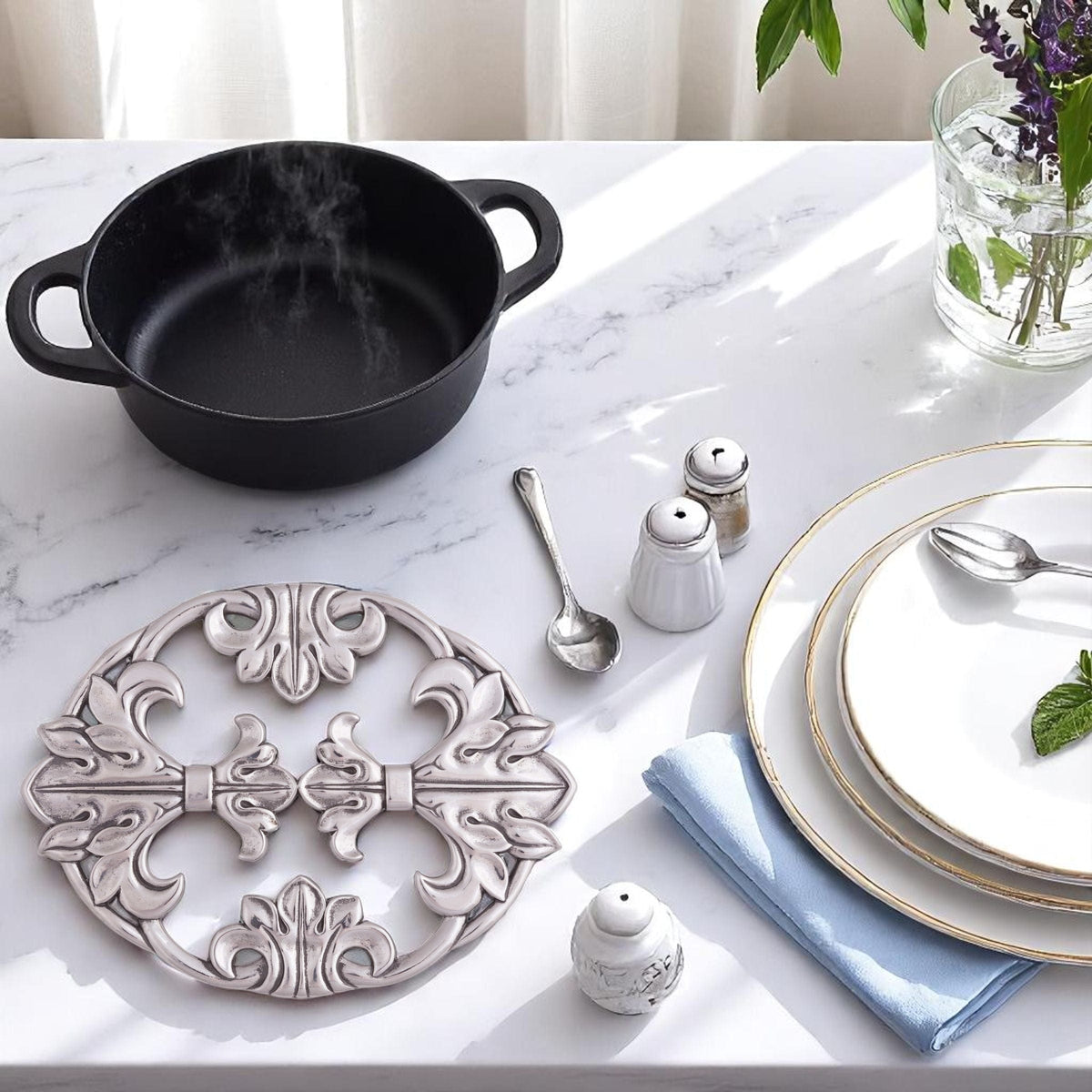 Arthur Court Fleur De Lis Fleur-De-Lis Trivet