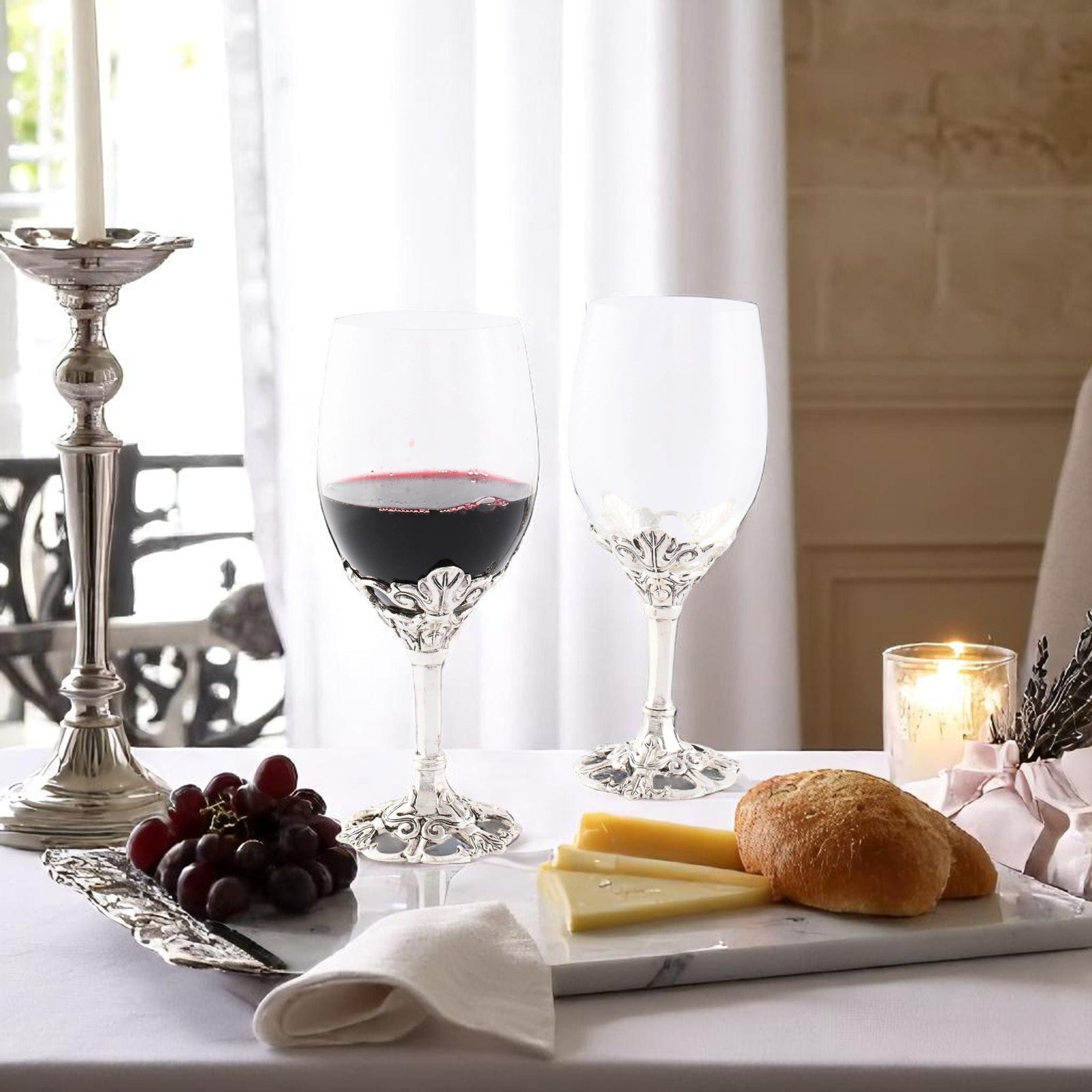 Arthur Court Fleur De Lis Fleur-De-Lis Wine Glasses