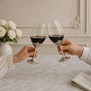 Arthur Court Fleur De Lis Fleur-De-Lis Wine Glasses