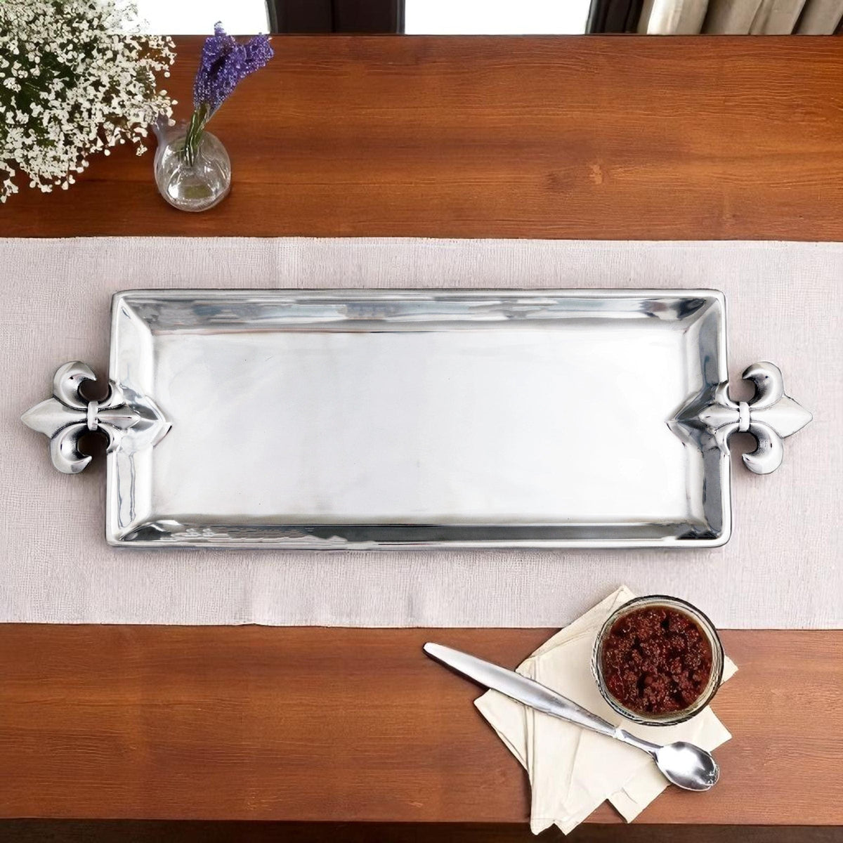 Arthur Court Fleur De Lis French Lily Oblong Tray