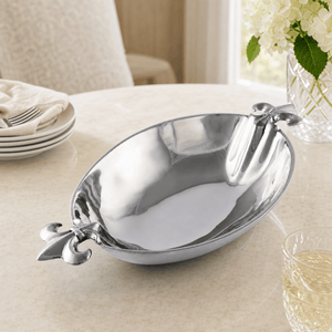 Arthur Court Fleur De Lis French Lily Oval Bowl