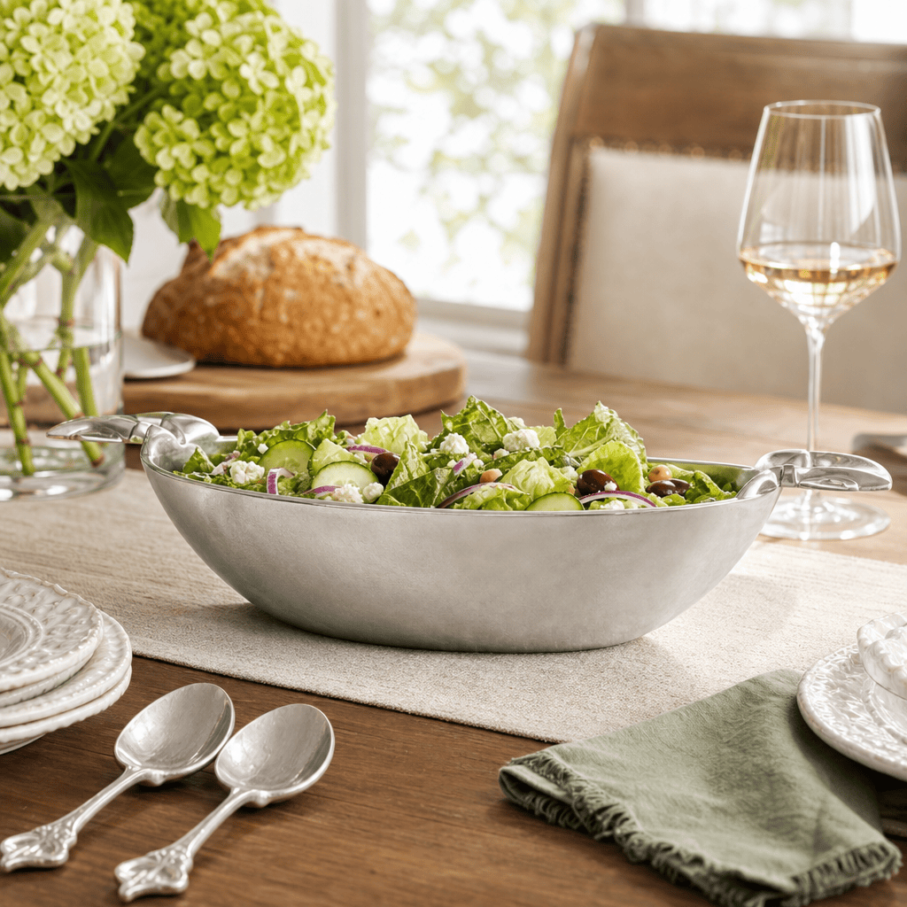 Arthur Court Fleur De Lis French Lily Oval Bowl