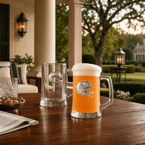 Arthur Court Football Football Beer Mugs - Set of 2