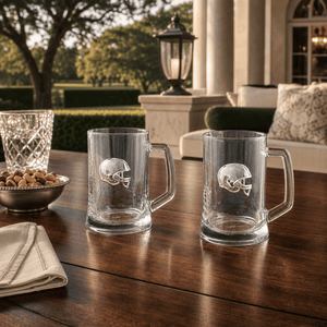 Arthur Court Football Football Beer Mugs - Set of 2