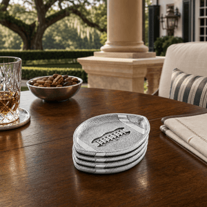 Arthur Court Football Football Coasters - Set of 4