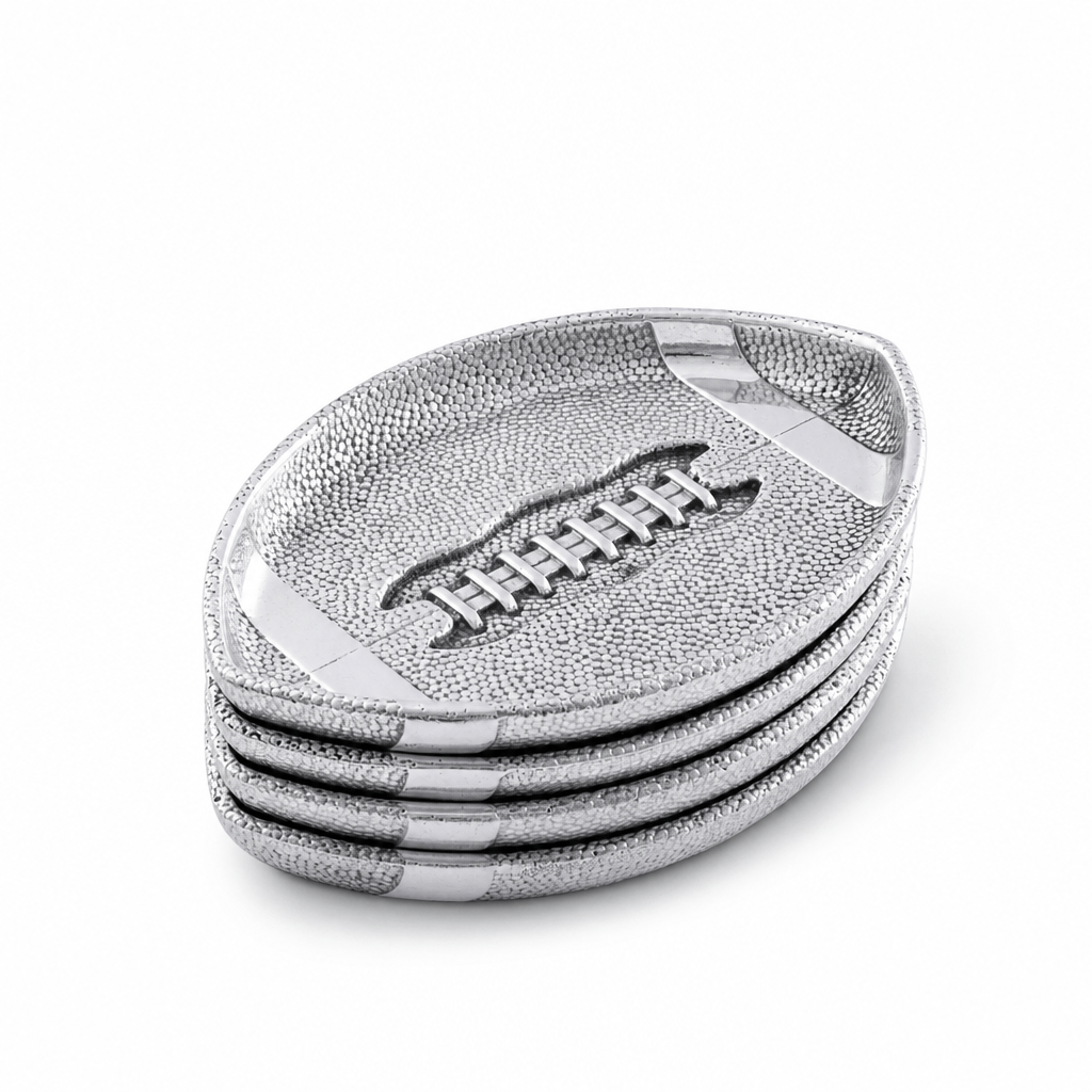 Arthur Court Football Football Coasters - Set of 4
