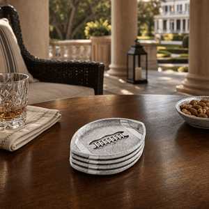 Arthur Court Football Football Coasters - Set of 4