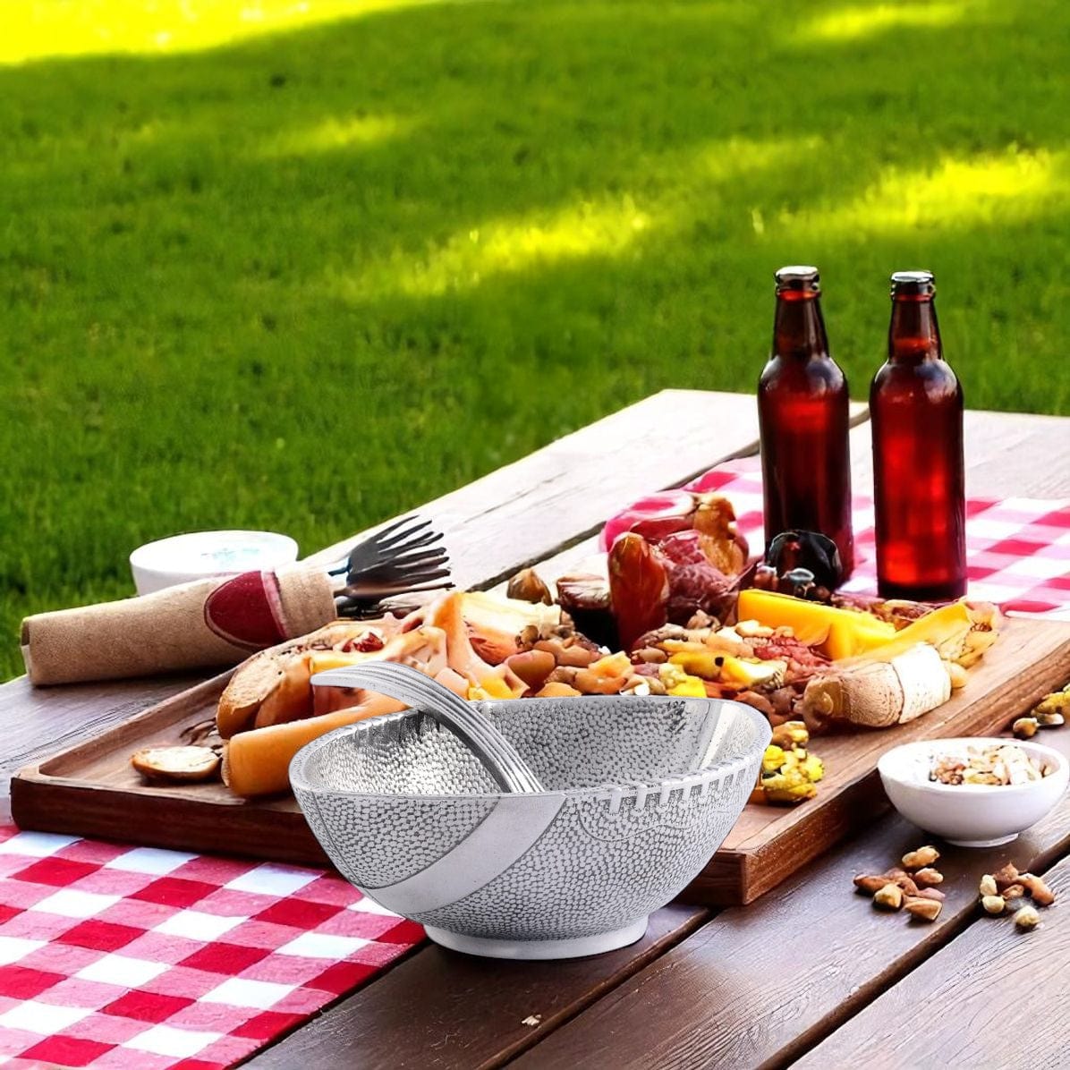 Arthur Court Football Football Condiment Bowl with Spoon