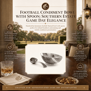 Arthur Court Football Football Condiment Bowl with Spoon