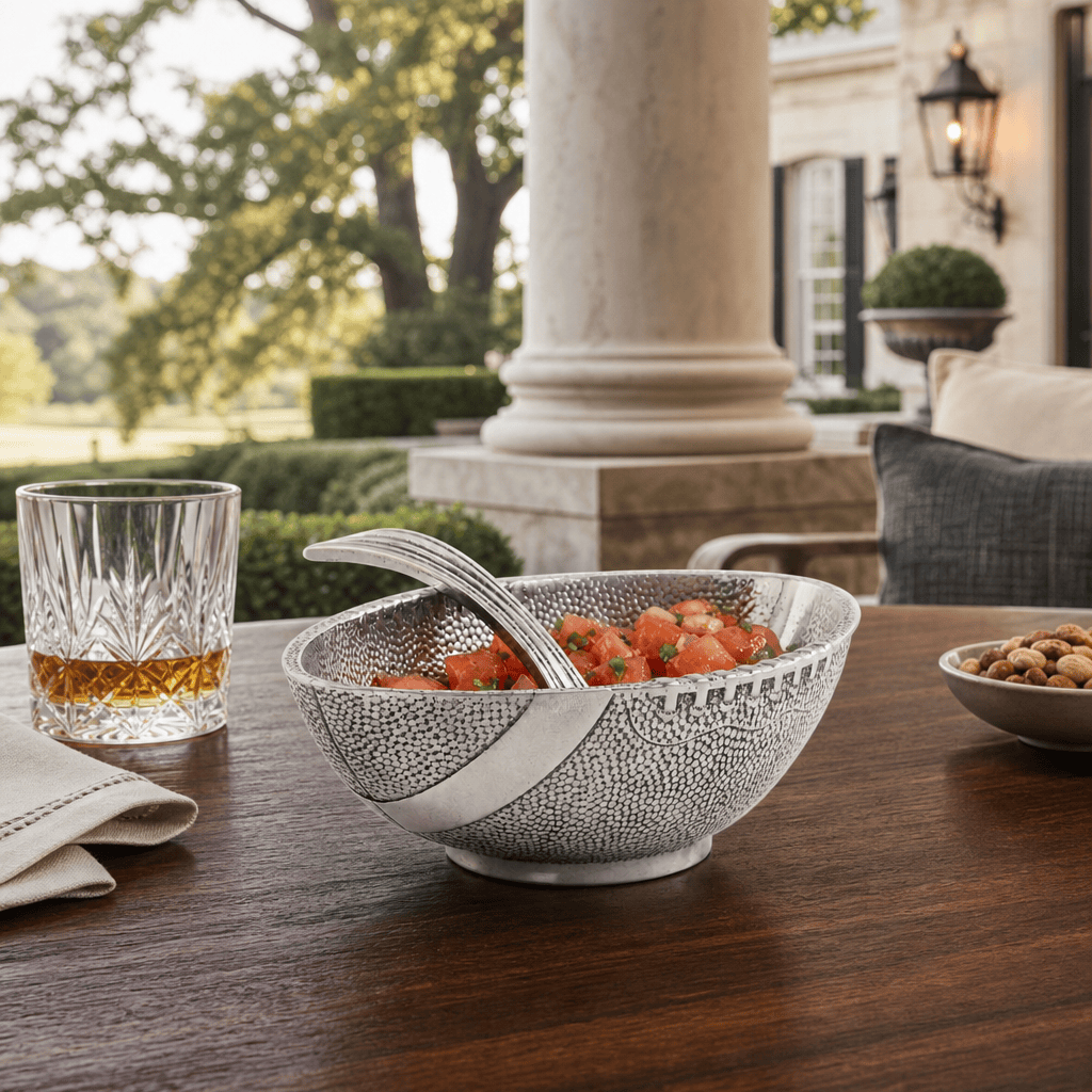 Arthur Court Football Football Condiment Bowl with Spoon