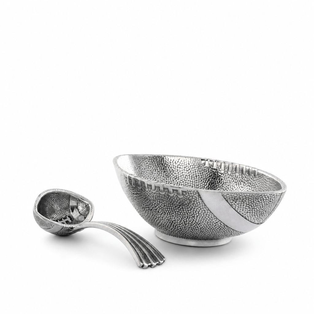 Arthur Court Football Football Condiment Bowl with Spoon