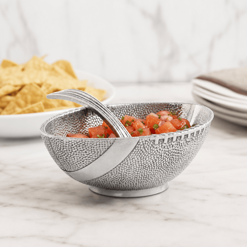 Arthur Court Football Football Condiment Bowl with Spoon