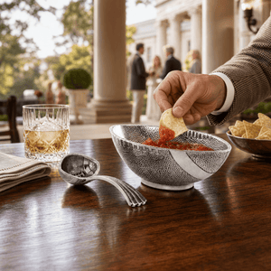 Arthur Court Football Football Condiment Bowl with Spoon