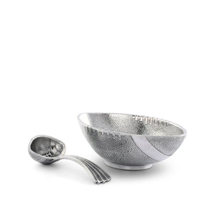 Arthur Court Football Football Condiment Bowl with Spoon