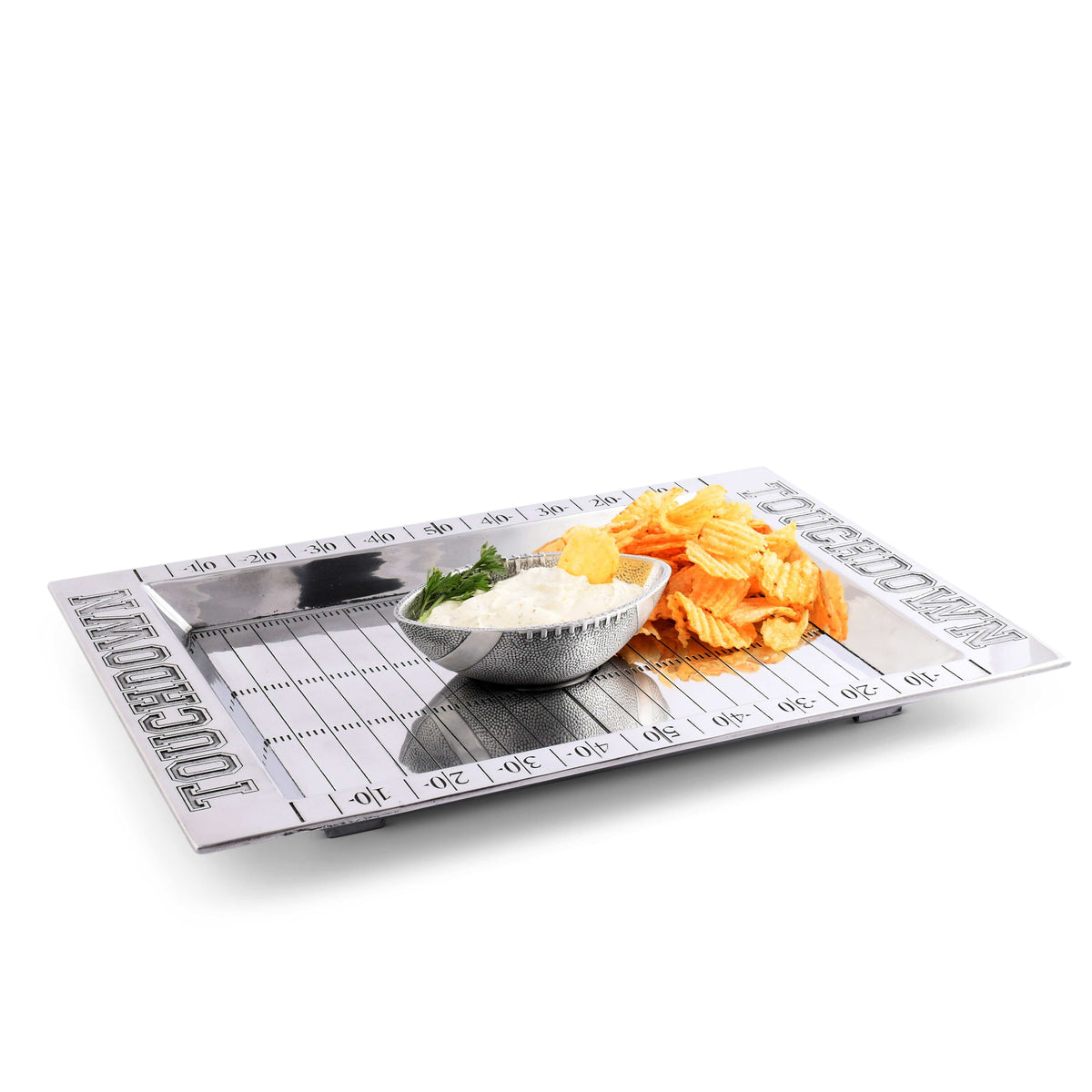 Arthur Court Football Football Field Chip and Dip Tray and Bowl