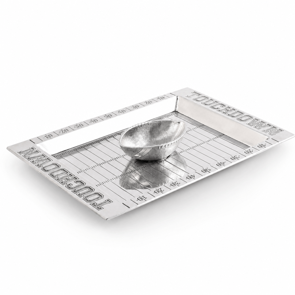 Arthur Court Football Football Field Chip and Dip Tray and Bowl