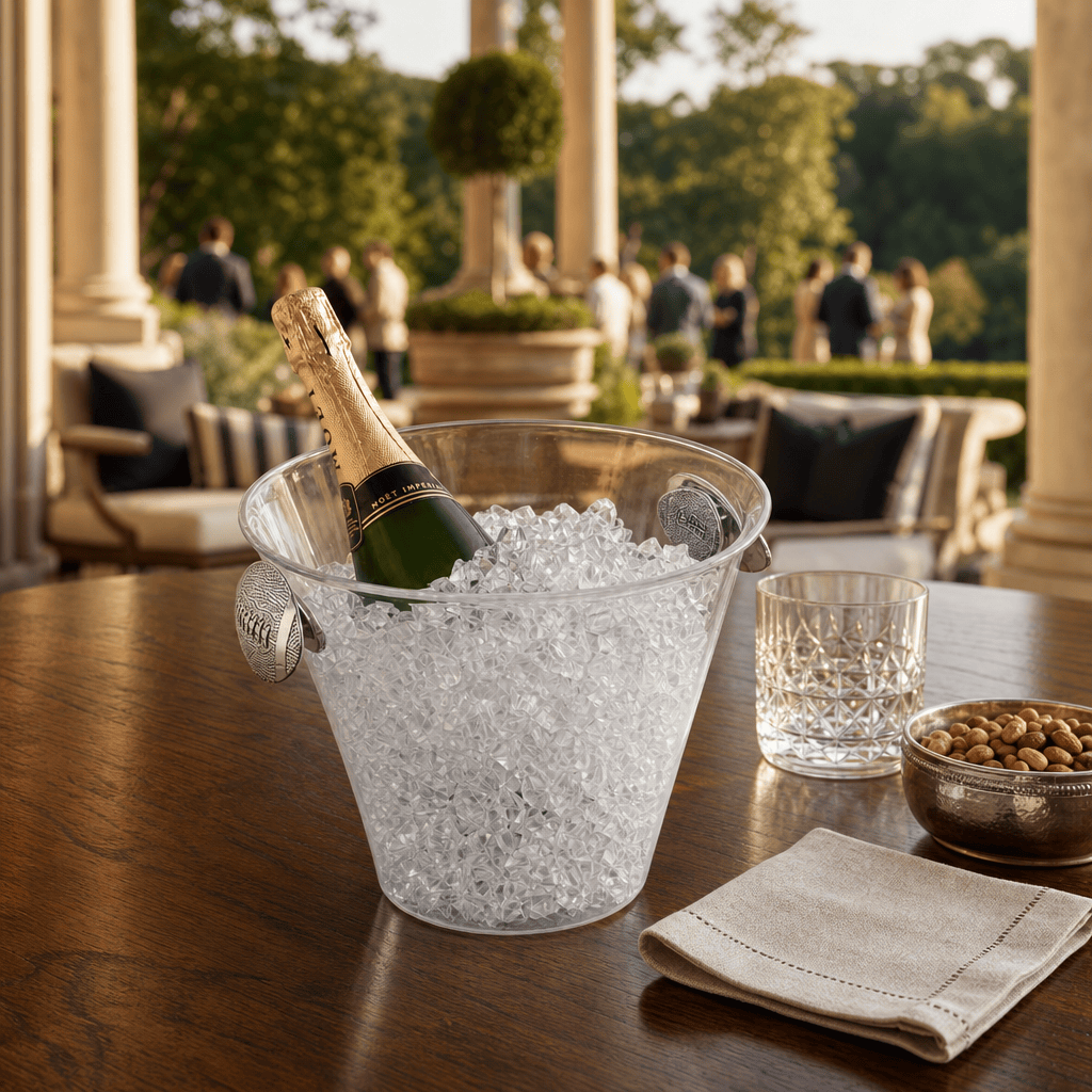 Arthur Court Football Football Handle Acrylic Ice Bucket