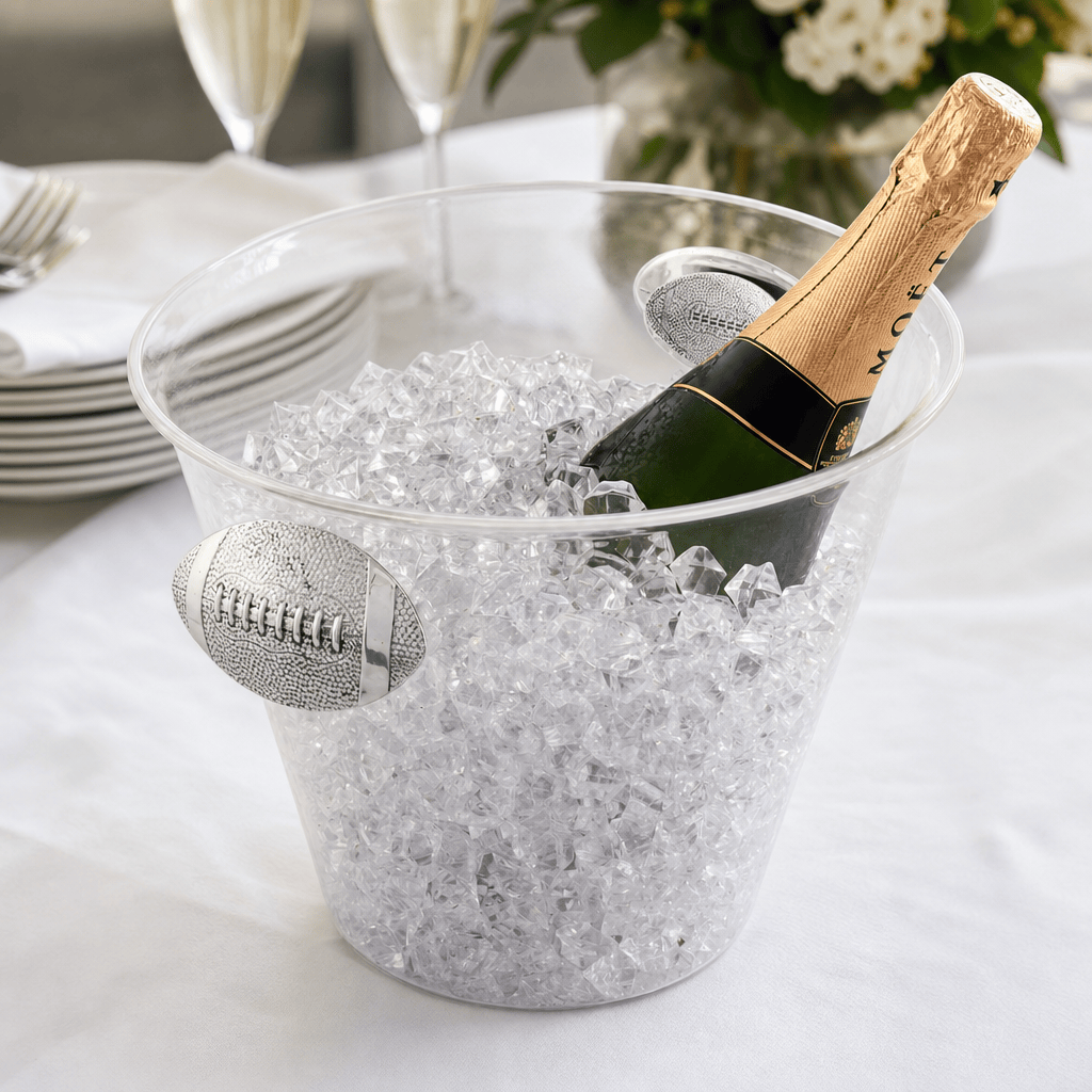 Arthur Court Football Football Handle Acrylic Ice Bucket