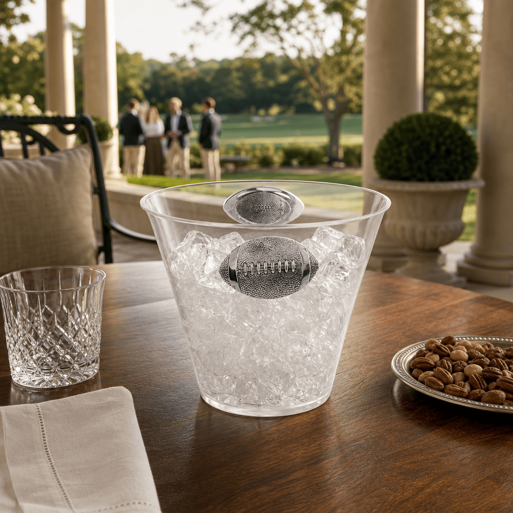 Arthur Court Football Football Handle Acrylic Ice Bucket