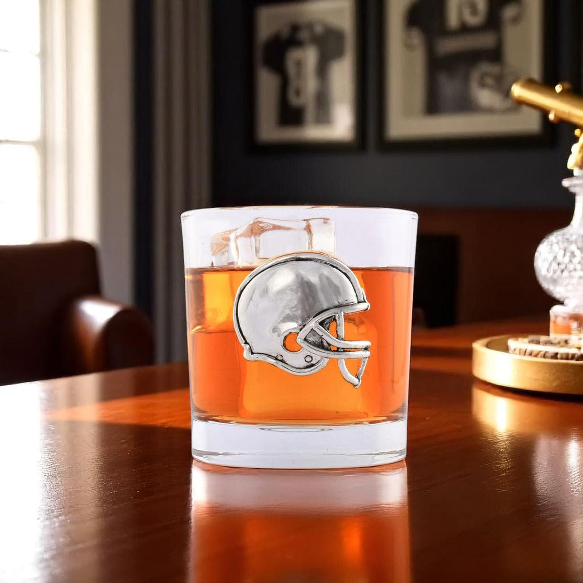 Arthur Court Football Football Helmet Bar Glasses Set of 4
