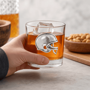 Arthur Court Football Football Helmet Bar Glasses Set of 4