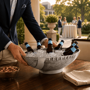 Arthur Court Football Football Ice Tub / Party Bowl