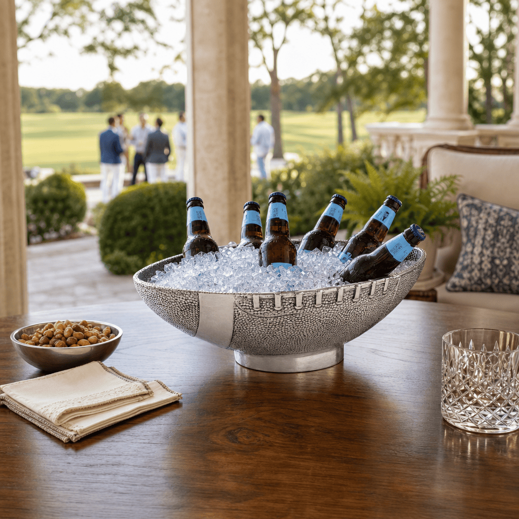 Arthur Court Football Football Ice Tub / Party Bowl