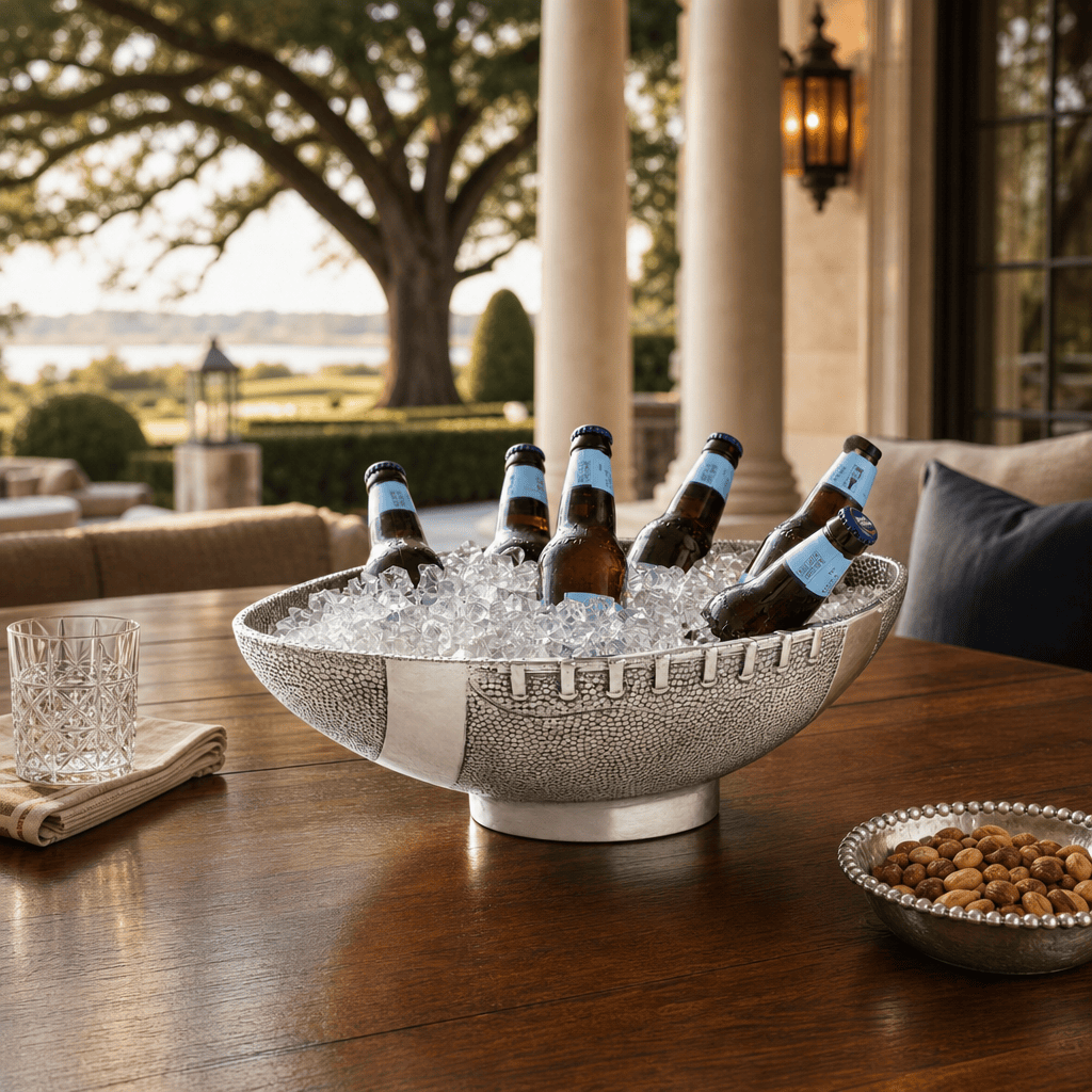 Arthur Court Football Football Ice Tub / Party Bowl