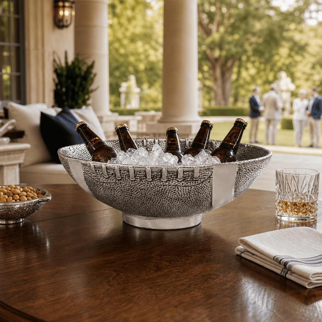 Arthur Court Football Football Ice Tub / Party Bowl