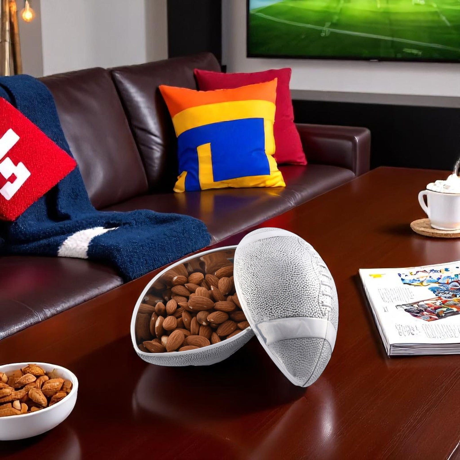 Arthur Court Football Football Lidded Box Catchall