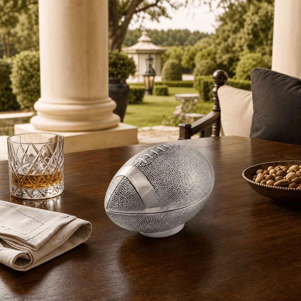 Arthur Court Football Football Lidded Box Catchall