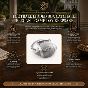 Arthur Court Football Football Lidded Box Catchall