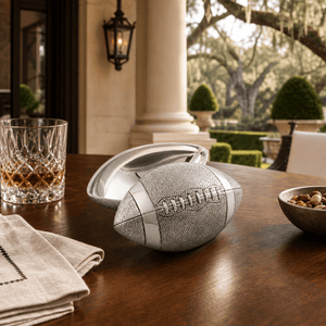 Arthur Court Football Football Lidded Box Catchall