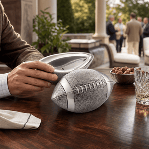 Arthur Court Football Football Lidded Box Catchall