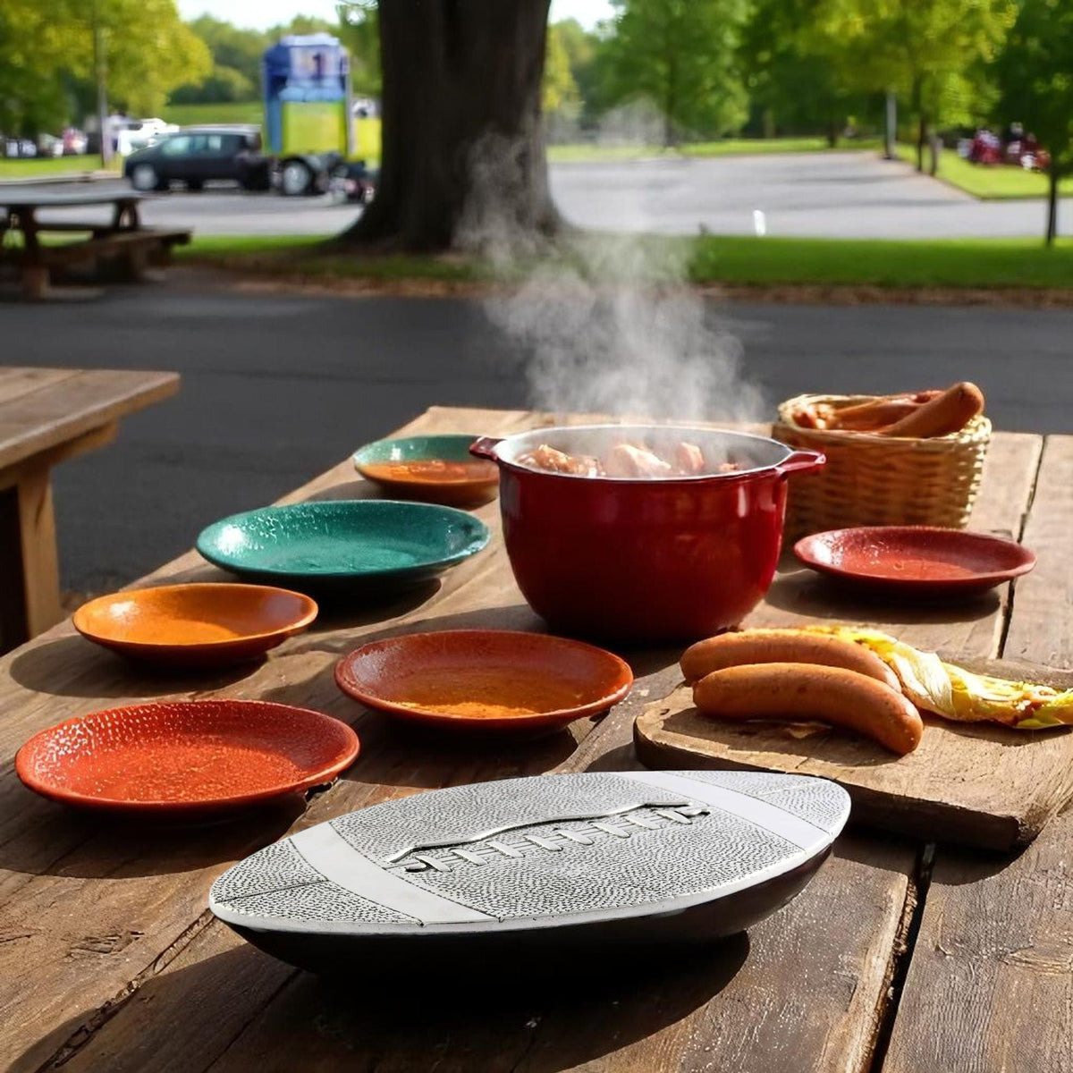 Arthur Court Football Football Metal Trivet