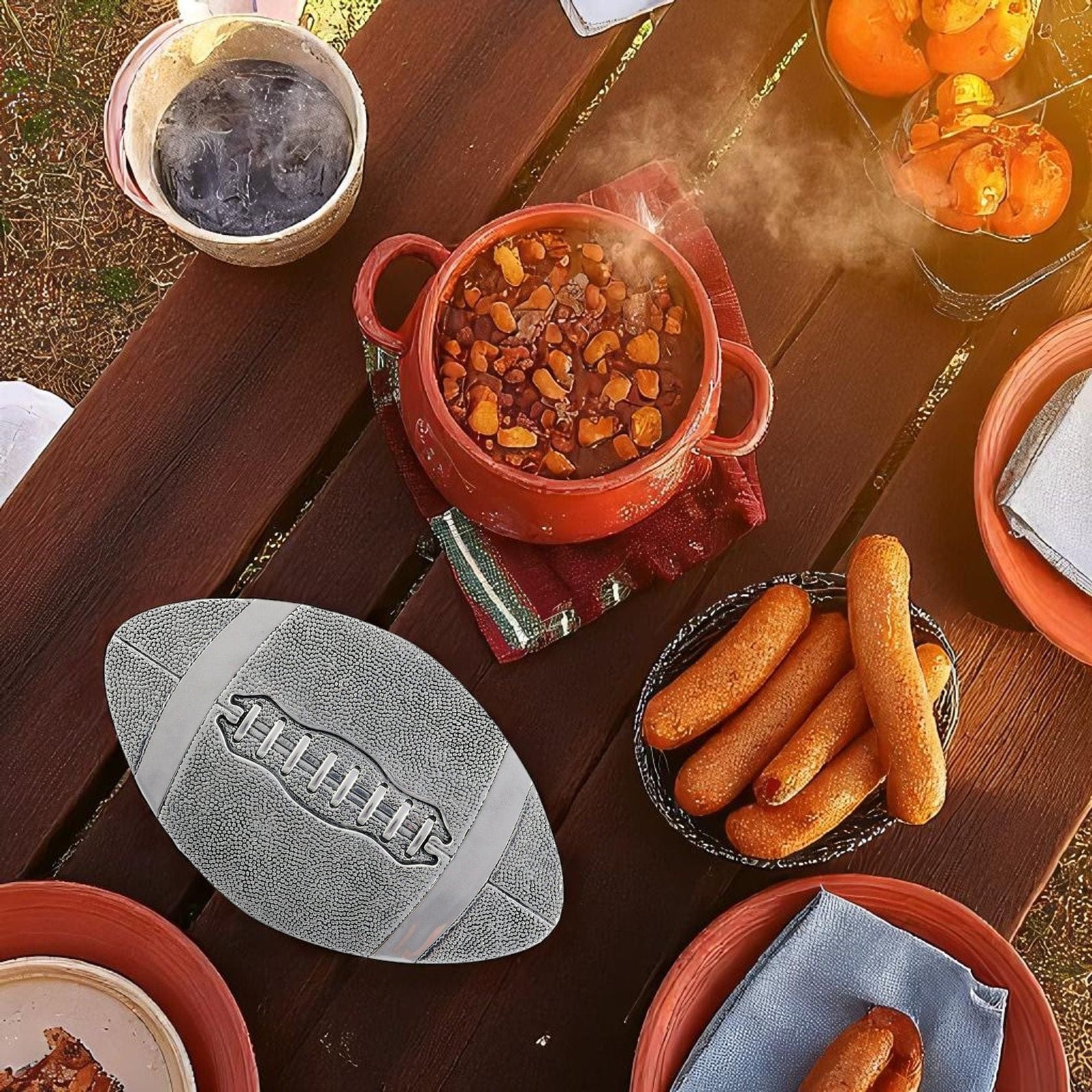 Arthur Court Football Football Metal Trivet