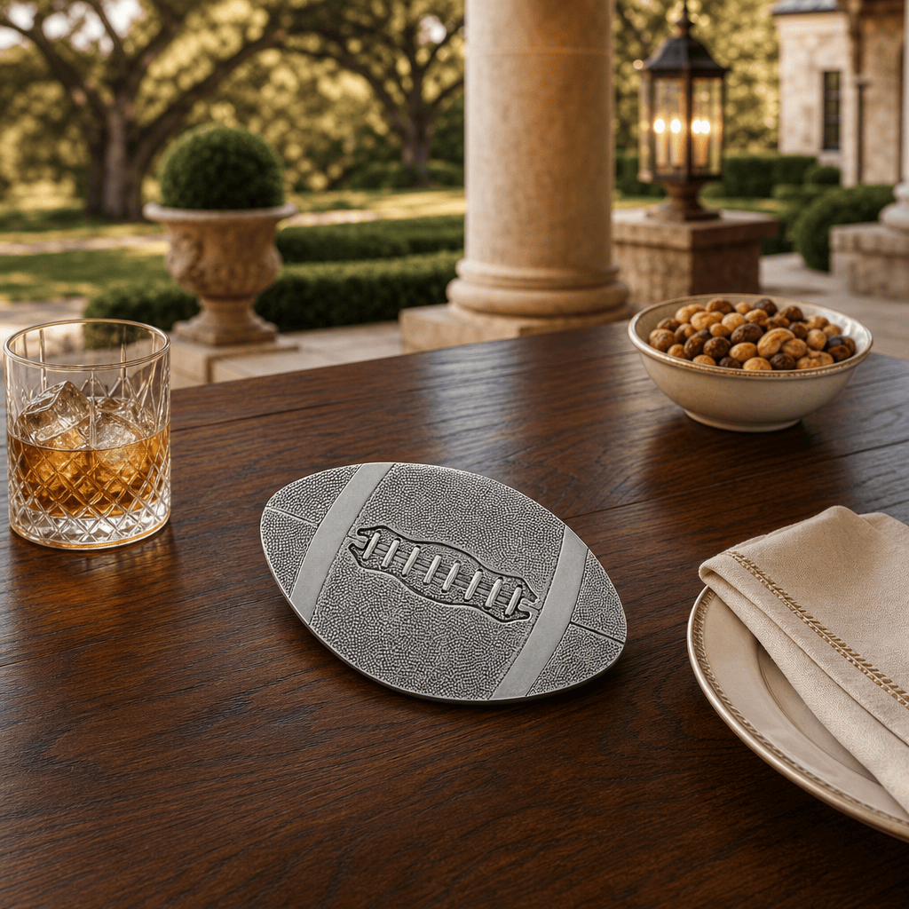 Arthur Court Football Football Metal Trivet
