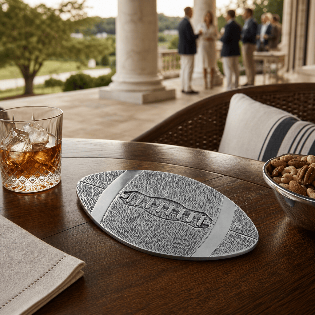 Arthur Court Football Football Metal Trivet