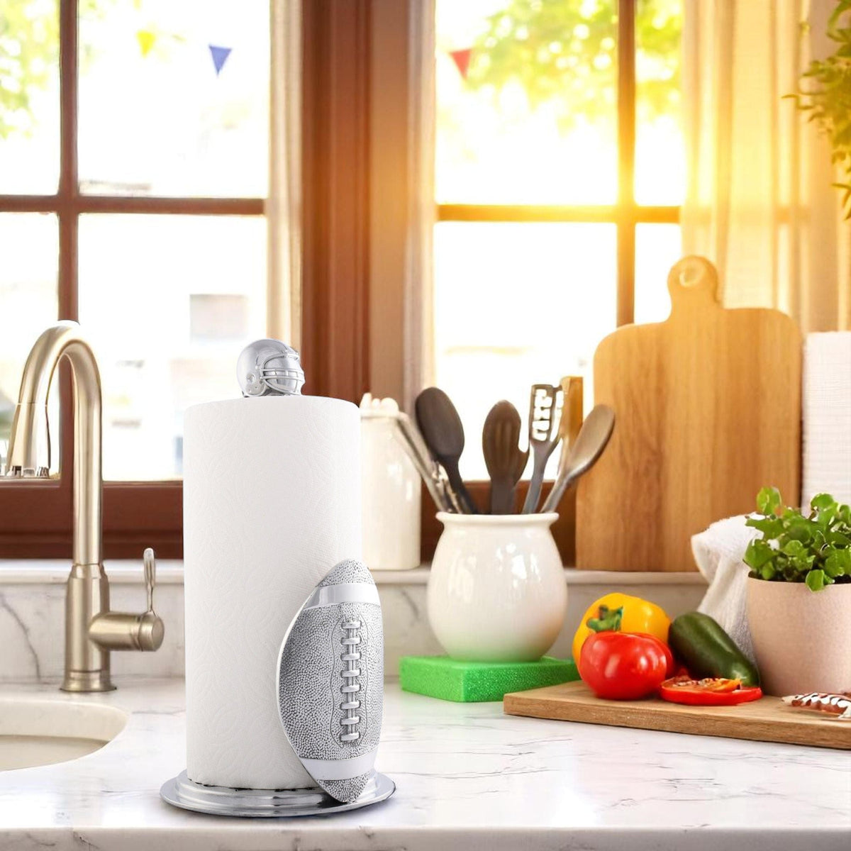 Arthur Court Football Football Paper Towel Holder