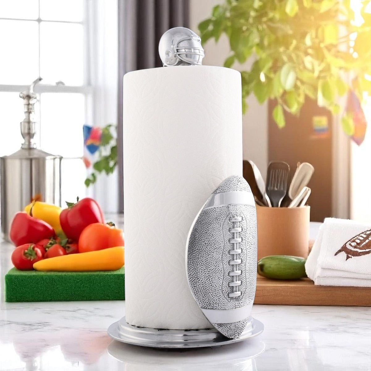 Arthur Court Football Football Paper Towel Holder