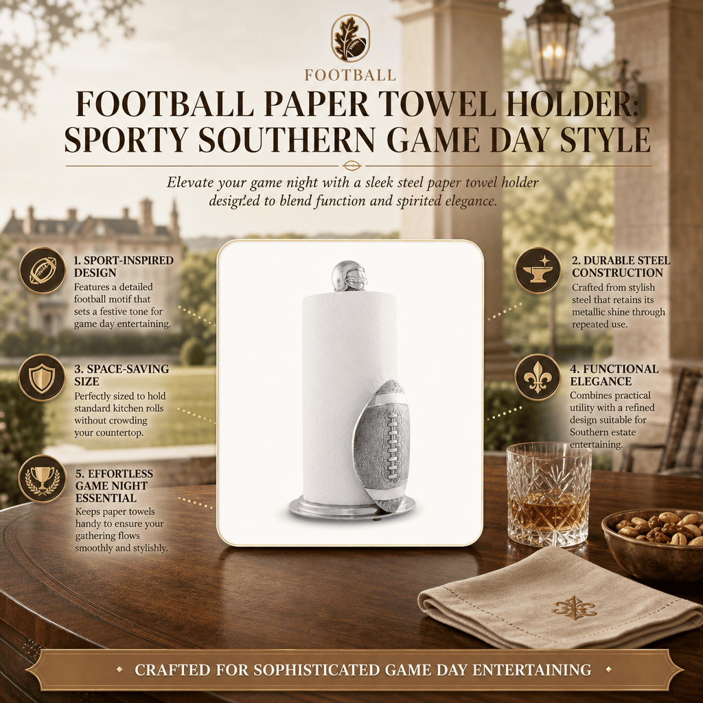 Arthur Court Football Football Paper Towel Holder