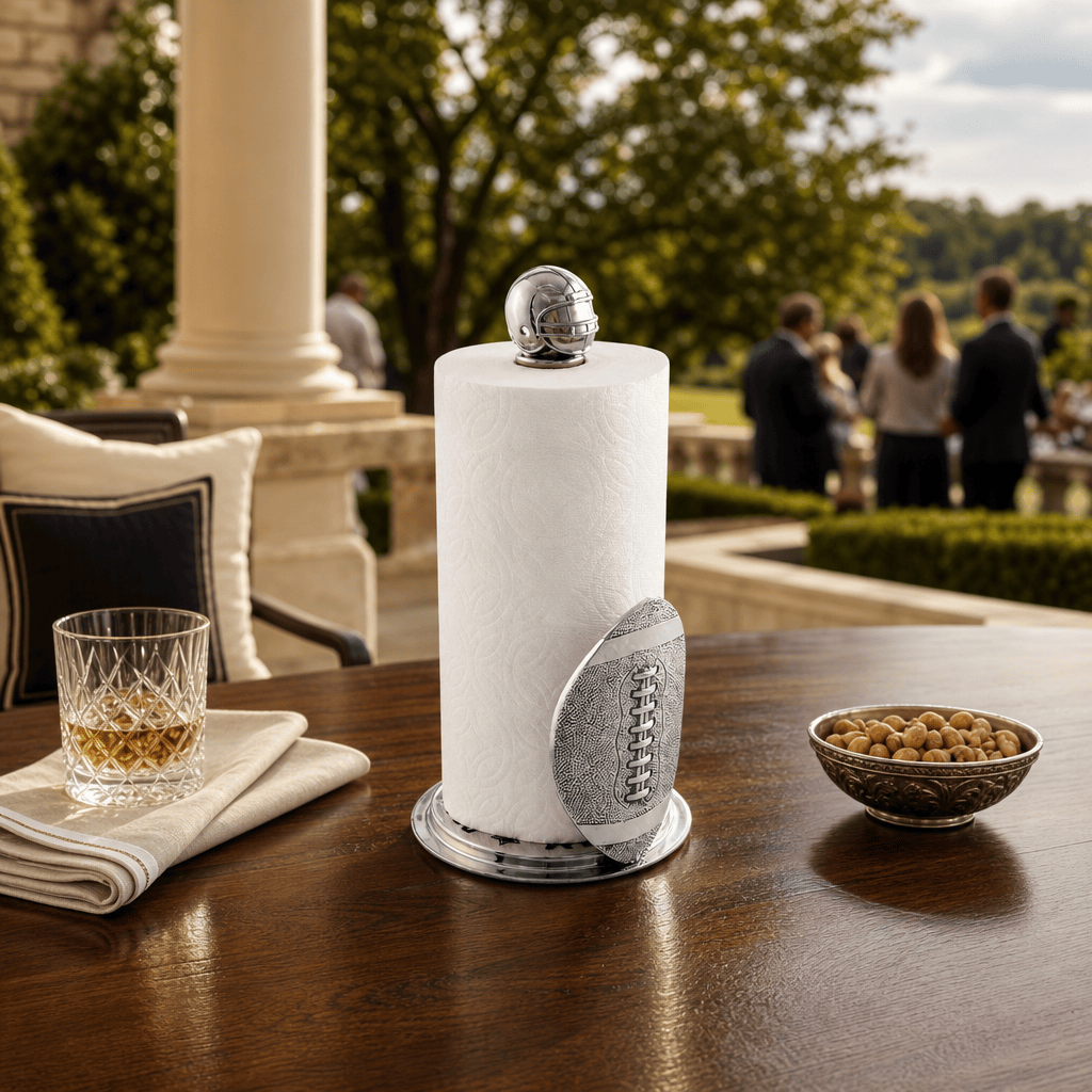 Arthur Court Football Football Paper Towel Holder