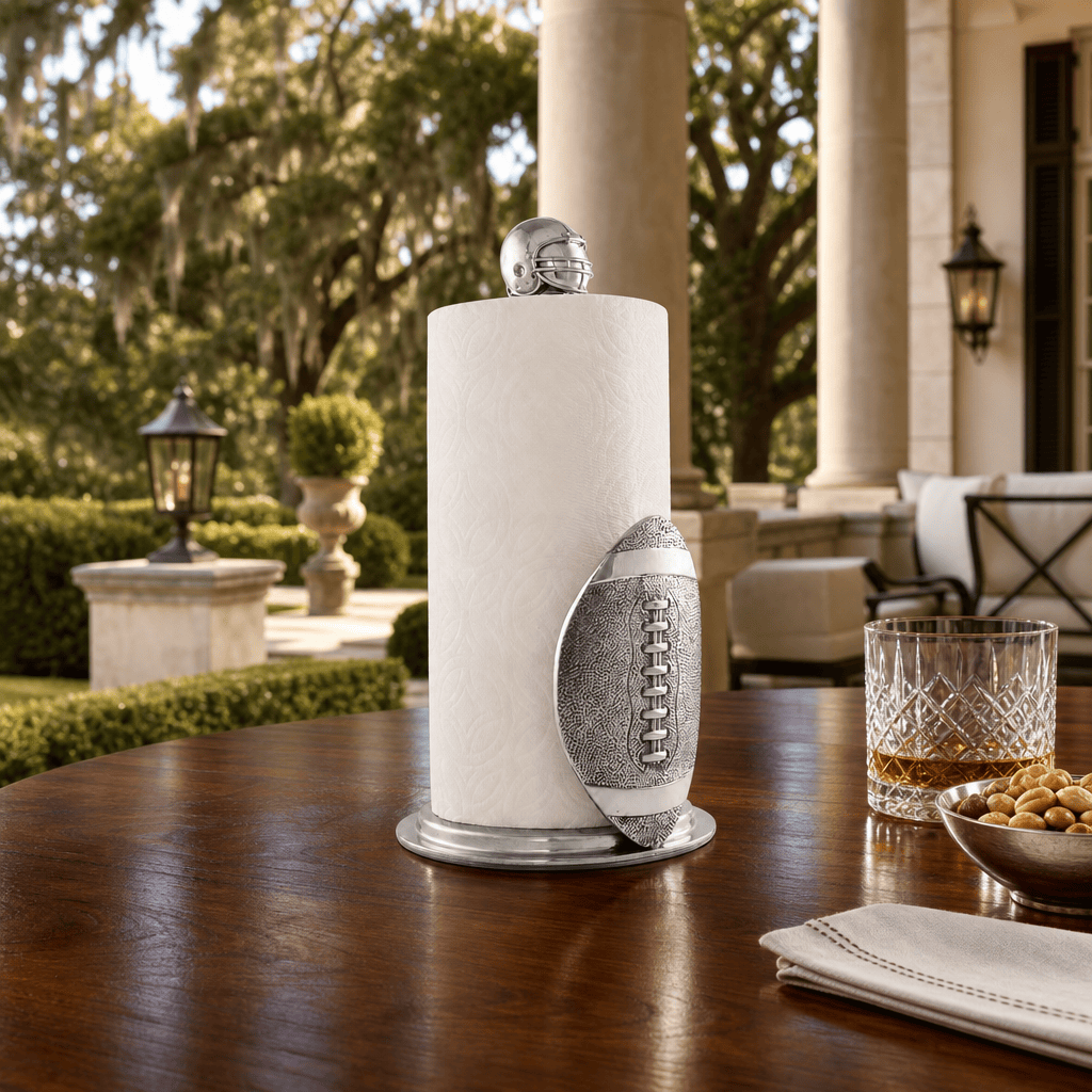 Arthur Court Football Football Paper Towel Holder